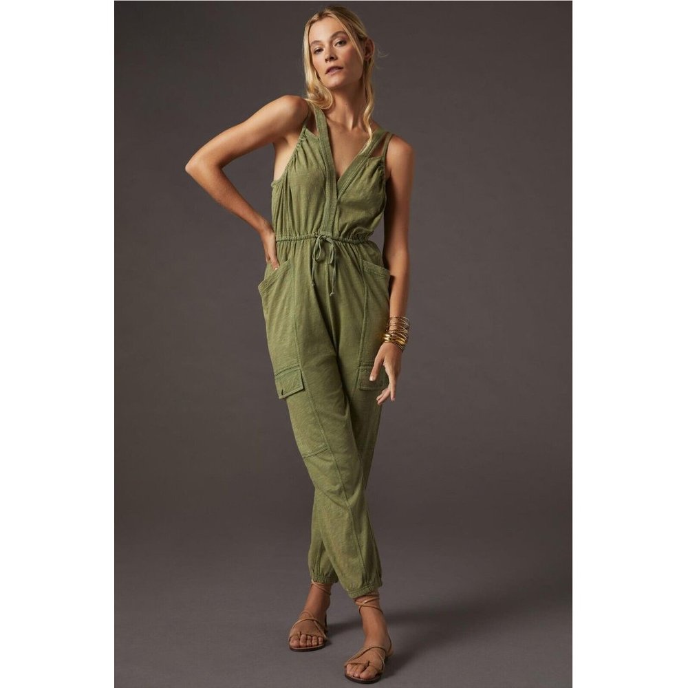 Daily Practice by Anthropologie The Playa Del Amore Jumpsuit Dress S New